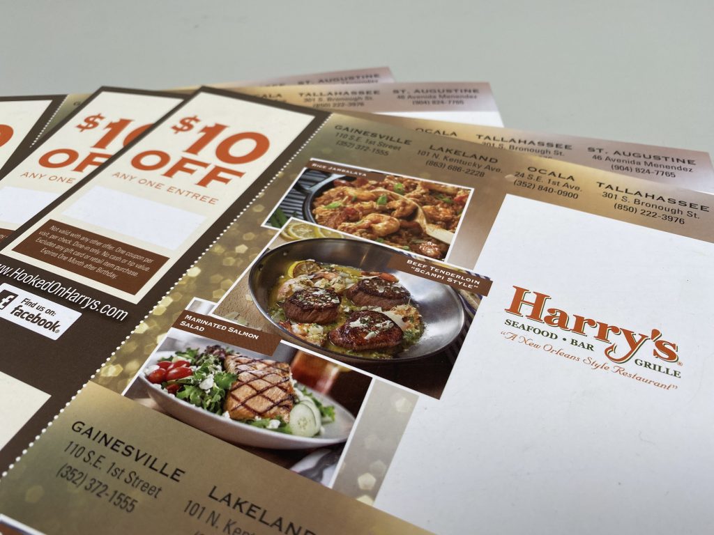 self-mailers for restaurant